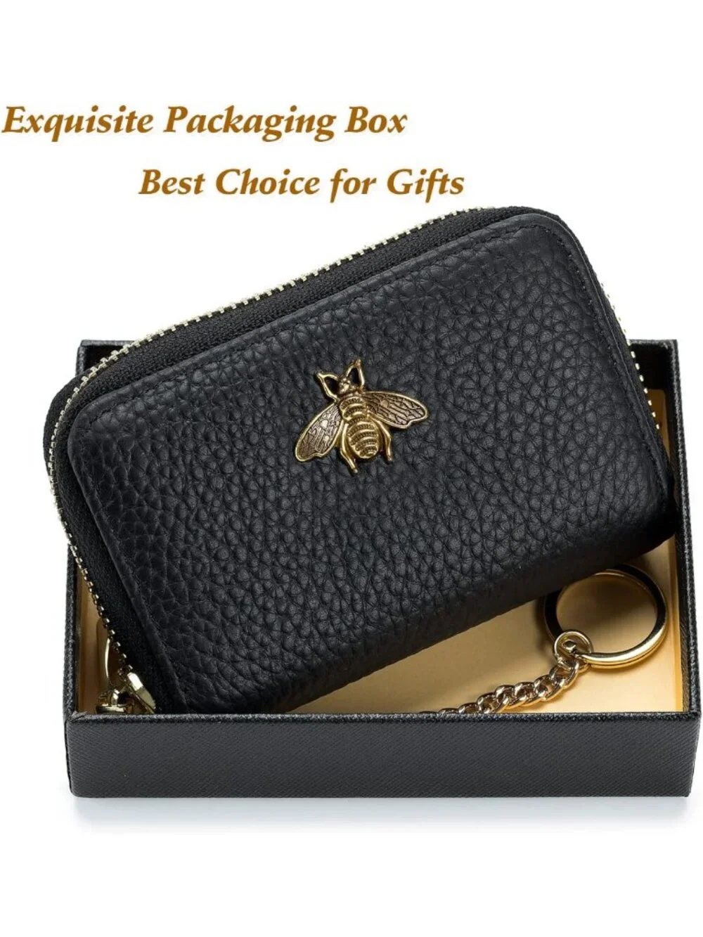 Stylish RFID Small Leather Card Wallet for Women - Secure Credit Card Holder